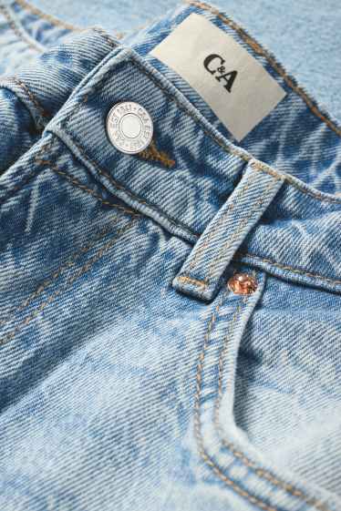 Women - Baggy jeans - mid-rise waist - denim-light blue