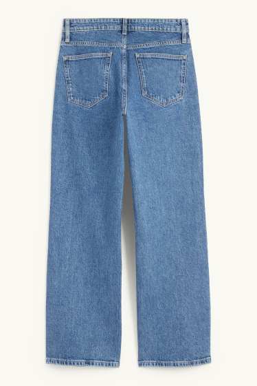 Damen - Baggy Jeans - Mid Waist - jeansblau