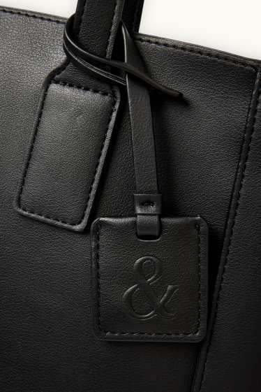 Donna - Shopper grande - similpelle - nero