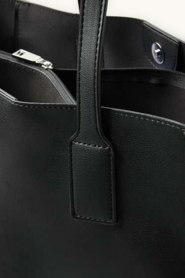 Donna - Shopper grande - similpelle - nero