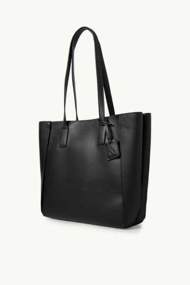 Donna - Shopper grande - similpelle - nero