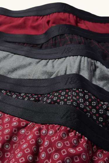 Herren - Multipack 5er - Trunks - dunkelrot