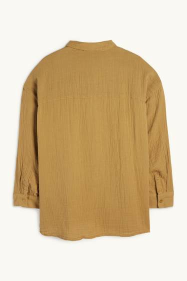 Donna - Blusa in mussola - kaki