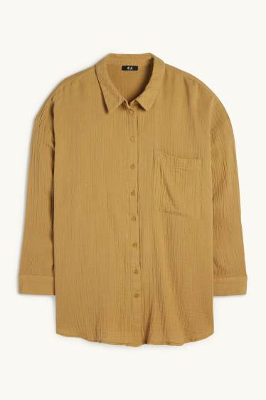 Donna - Blusa in mussola - kaki