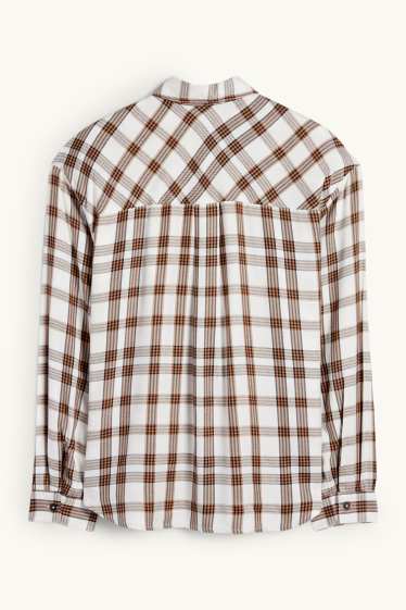 Enfants filles - Chemise - à carreaux - marron / blanc crème