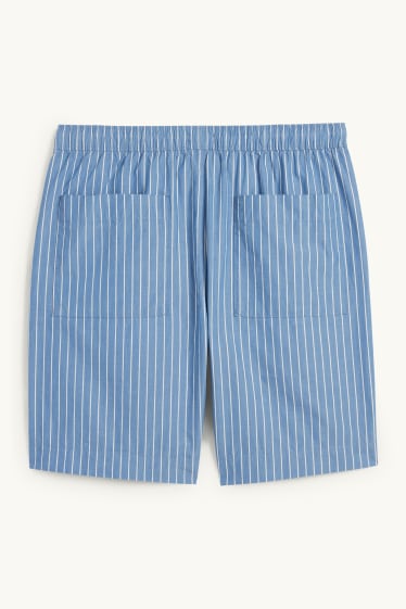 Pánské - Šortky - pruhované - modrá/bílá