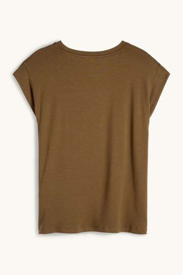 Damen - T-Shirt - braun