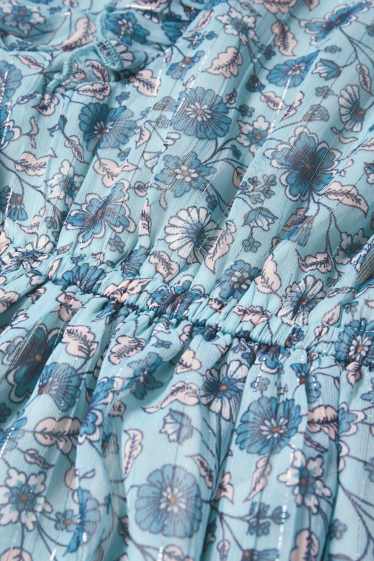 Nena - Vestit de xifó - de flors - turquesa