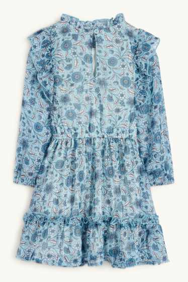 Nena - Vestit de xifó - de flors - turquesa