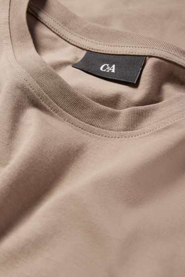 Heren - T-shirt - regular fit - beige