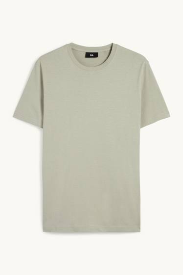 Heren - T-shirt - regular fit - lichtgroen
