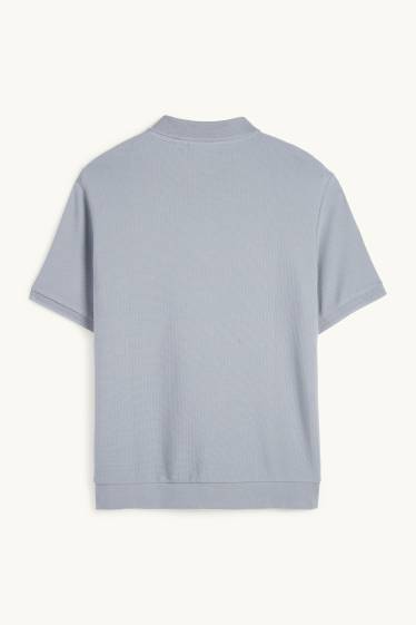 Home - Polo - regular fit - texturat - blau clar