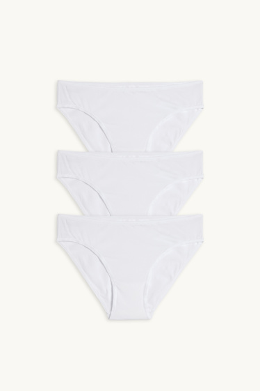 Donna - Confezione da 3 - slip - bianco