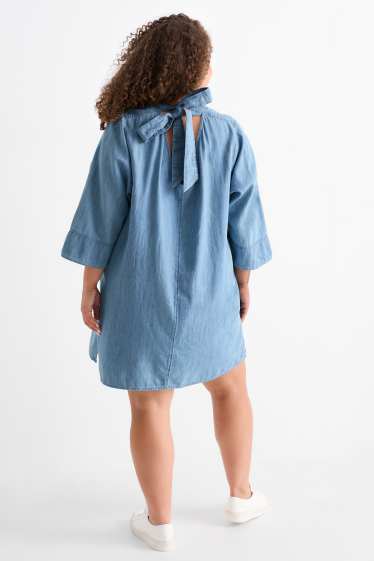 Dames - Tuniekjurk van denim - jeanslichtblauw