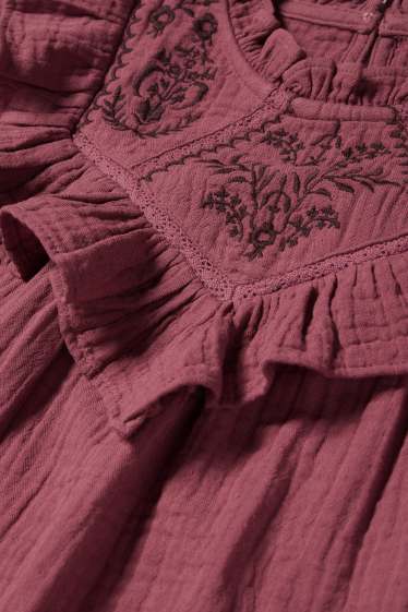 Nena - Vestit de mussolina - bordeus