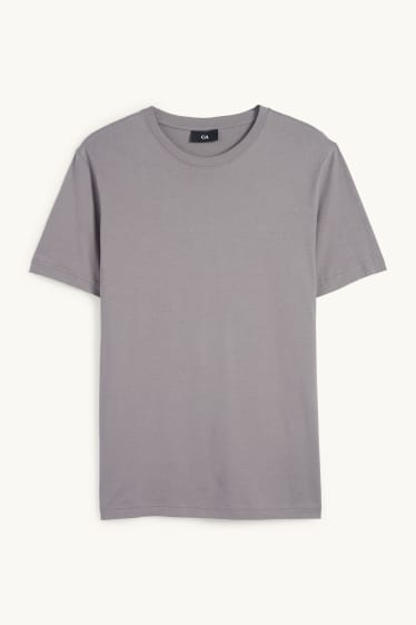 Pánské - Tričko - regular fit - šedá