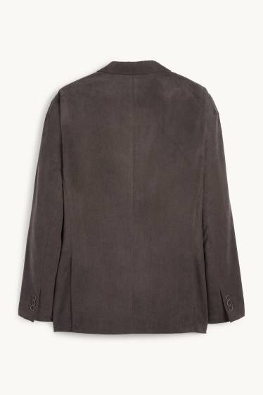 Herren - Sakko - Regular Fit - strukturiert - dunkelgrau