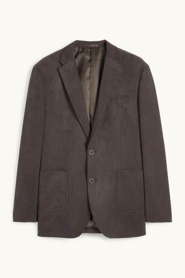 Herren - Sakko - Regular Fit - strukturiert - dunkelgrau