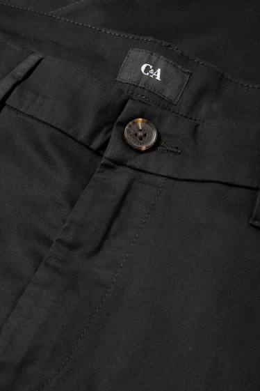 Pánské - Kalhoty chino - tapered fit - černá