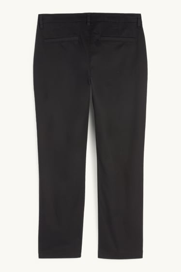 Pánské - Kalhoty chino - tapered fit - černá