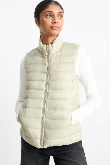 Damen - Steppweste - hellbeige