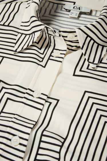 Donna - Blusa - fantasia - bianco crema