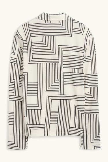 Donna - Blusa - fantasia - bianco crema