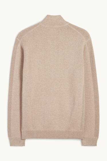 Hommes - Gilet en maille - beige