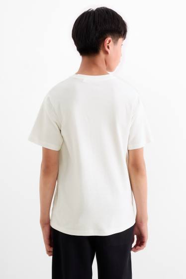 Copii - Băieți - Baschet - tricou cu mânecă scurtă - alb-crem