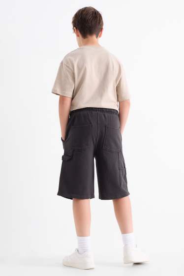 Enfants garçons - Short en molleton - gris foncé