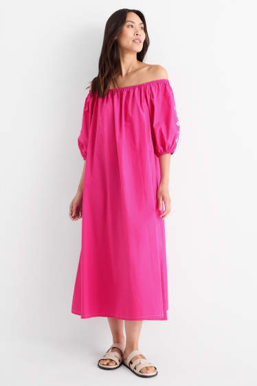 Mujer - Rangsutra x C&A - vestido de línea evasé - fucsia