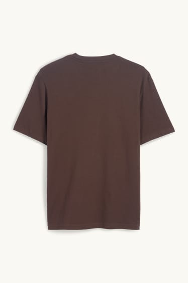 Heren - T-shirt - regular fit - Tupac - bruin