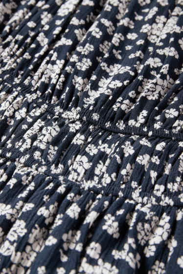 Women - Fit & flare dress - floral - dark blue
