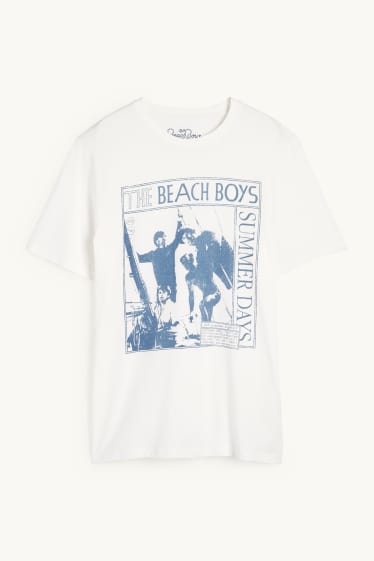 Heren - T-shirt - regular fit - Beach Boys - wit