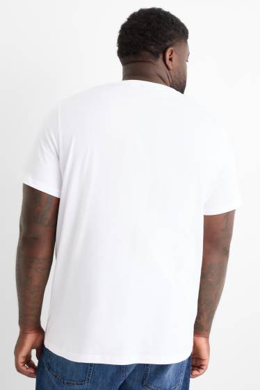 Pánské - Tričko - regular fit - bílá