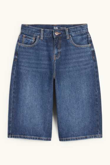 Enfants filles - Bermuda en jean - jean bleu