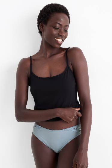 Femei - Multipack 3 perechi - chiloți stil brazilian - albastru