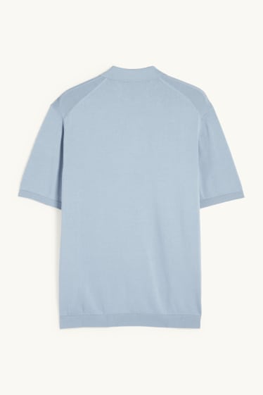 Home - Polo de punt - regular fit - blau clar