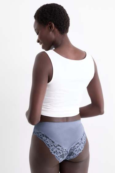 Women - Multipack of 3 - knickers - dark blue