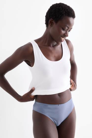 Women - Multipack of 3 - knickers - dark blue