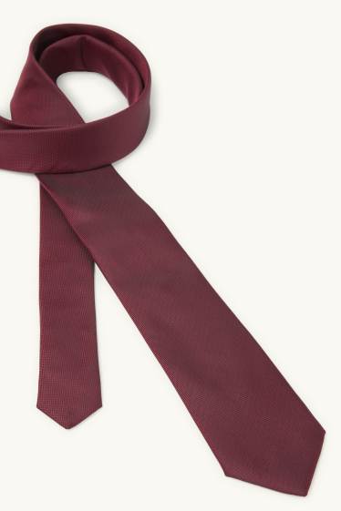 Men - Tie - bordeaux