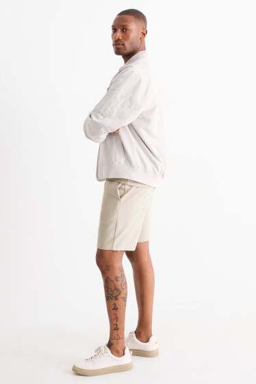 Herren - Sweatshorts - strukturiert - beige