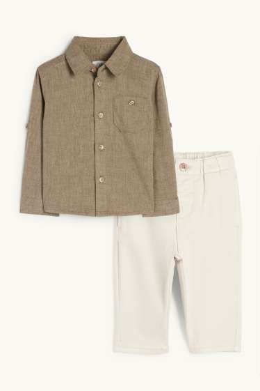Bébés garçons - Tenue pour bébé - 2 pièces - marron clair