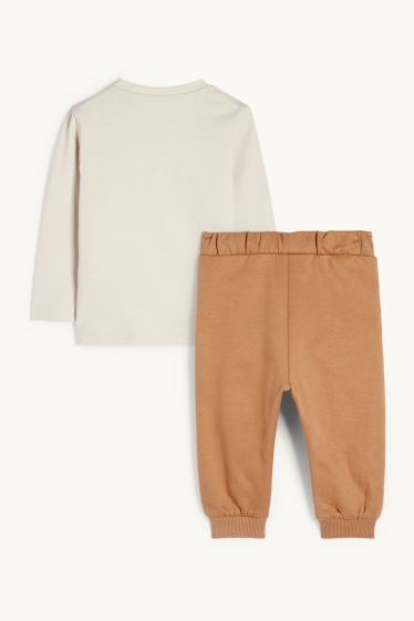 Bébés garçons - Mickey Mouse - tenue pour bébé - 2 pièces - beige