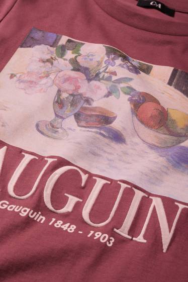 Femei - Tricou - supradimensionat - Paul Gauguin - bordo