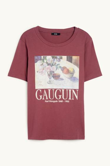 Femei - Tricou - supradimensionat - Paul Gauguin - bordo