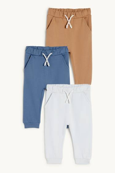 Bébés garçons - Lot de 3 - pantalons de jogging bébé - bleu