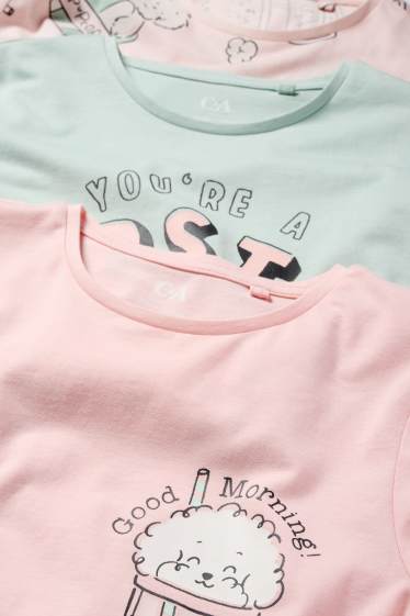 Nena - Paquet de 3 - cadell i crispetes - pijama - 6 peces - rosa