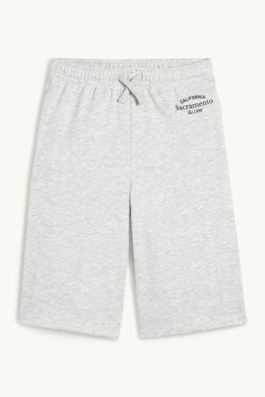 Enfants filles - Sacramento - short en molleton - gris clair chiné