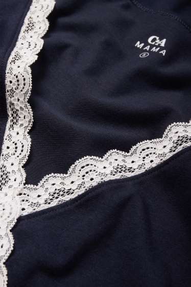 Femmes - Chemise de nuit d'allaitement - bleu foncé